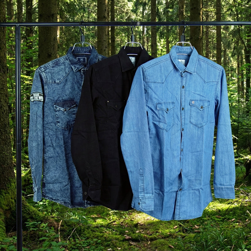 প্রিমিয়াম ডেনিম শার্ট ৩টির বান্ডেল